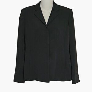 Liz Claiborne Women’s 2P Solid Black Blazer Jacket 4 Button Fully Lined